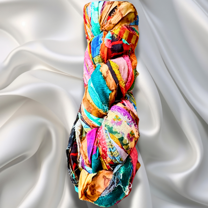 Trima Embroidered Silk Chiffon Ribbon