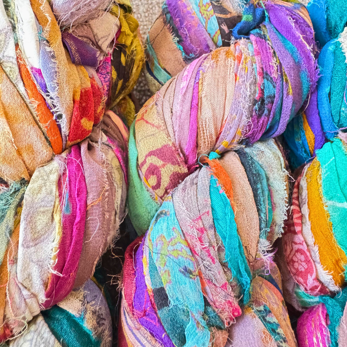 Close up of Chiffon silk ribbon