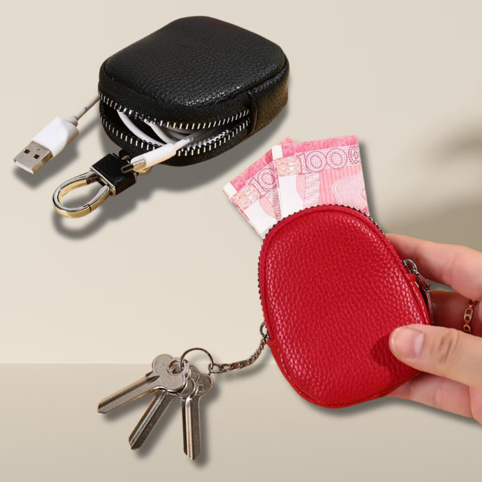 Showin Coin purse in use for keeping cash and other small accessories.