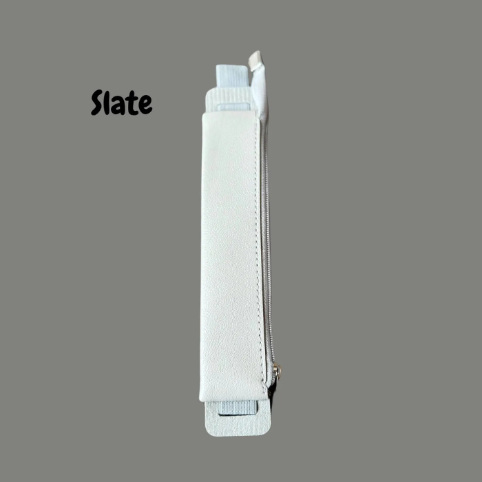 Pen holder for book in slate grey colour