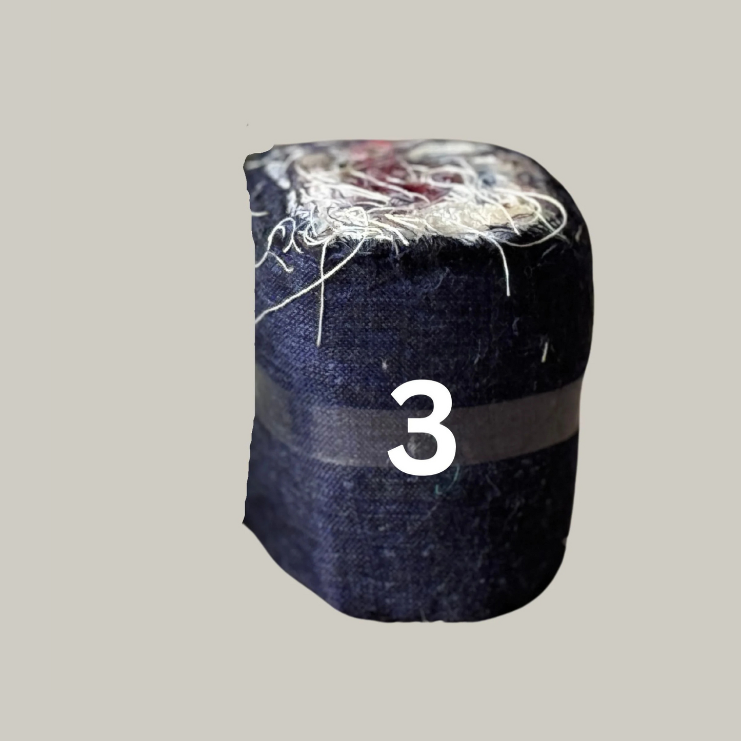 Rolls of Linen on a grey background