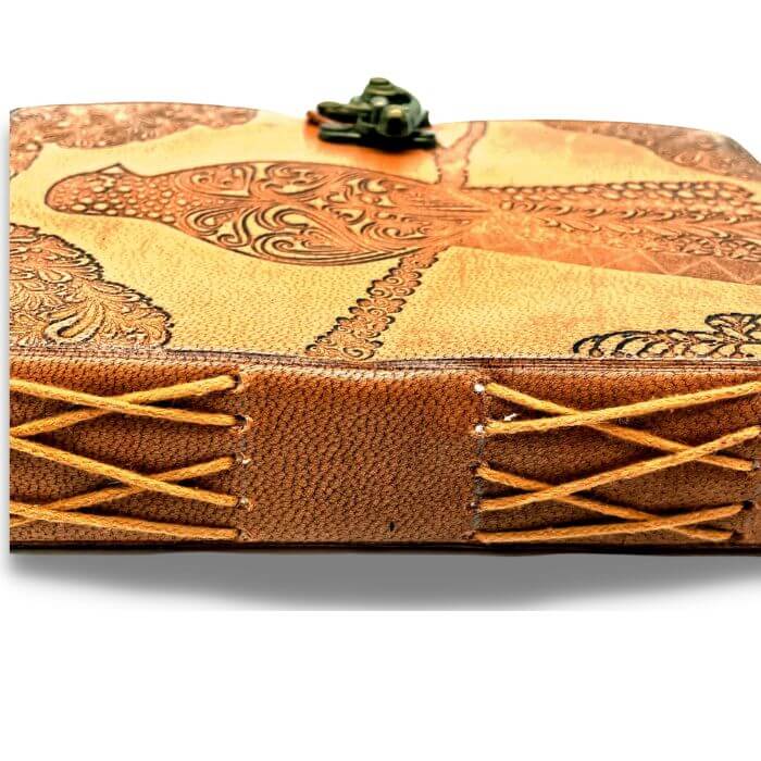 Handmade Ada Sparrow Bound Leather Journal hand stitched by artisans