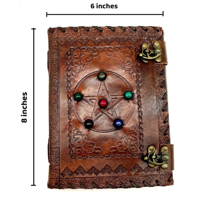 Measurement for Kai Artist sketchbook journal with embossed star design with five stones