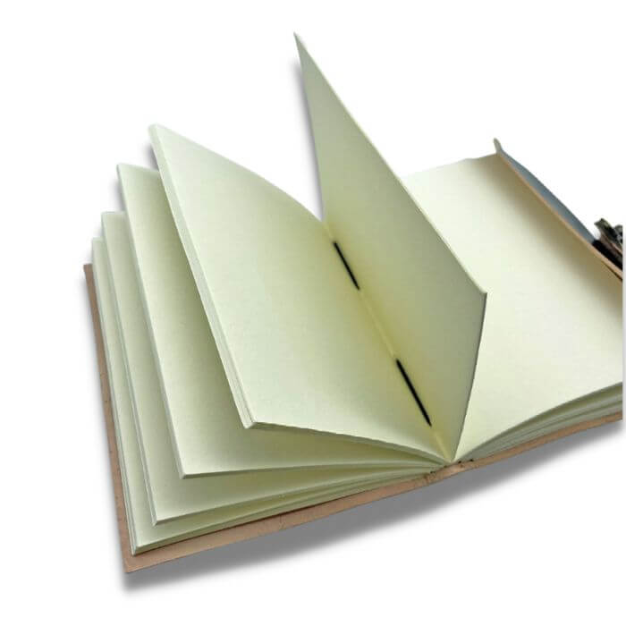 Open leather journal blank