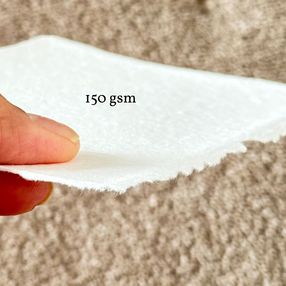 150 gsm calligraphy practice paper strip with deckled edge texture