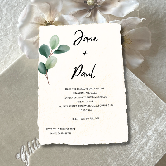 250 GSM Handmade Paper for Wedding Invitations on a beautiful asthetic background