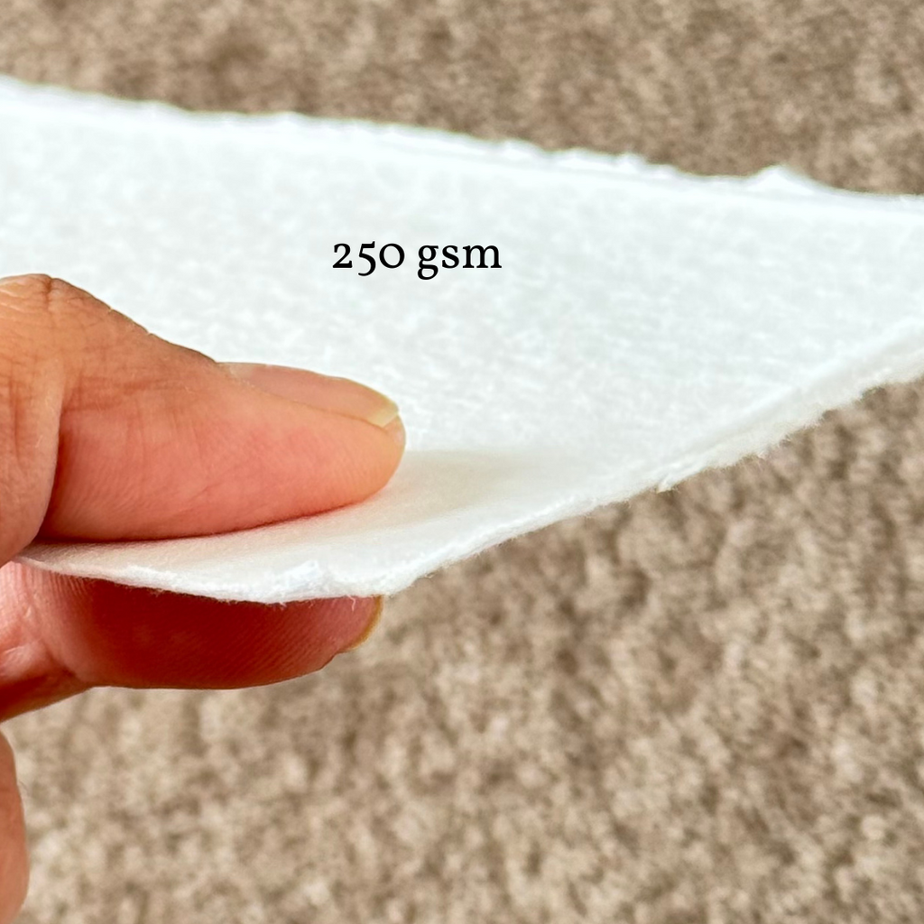 250 gsm calligraphy practice paper strip with deckled edge texture