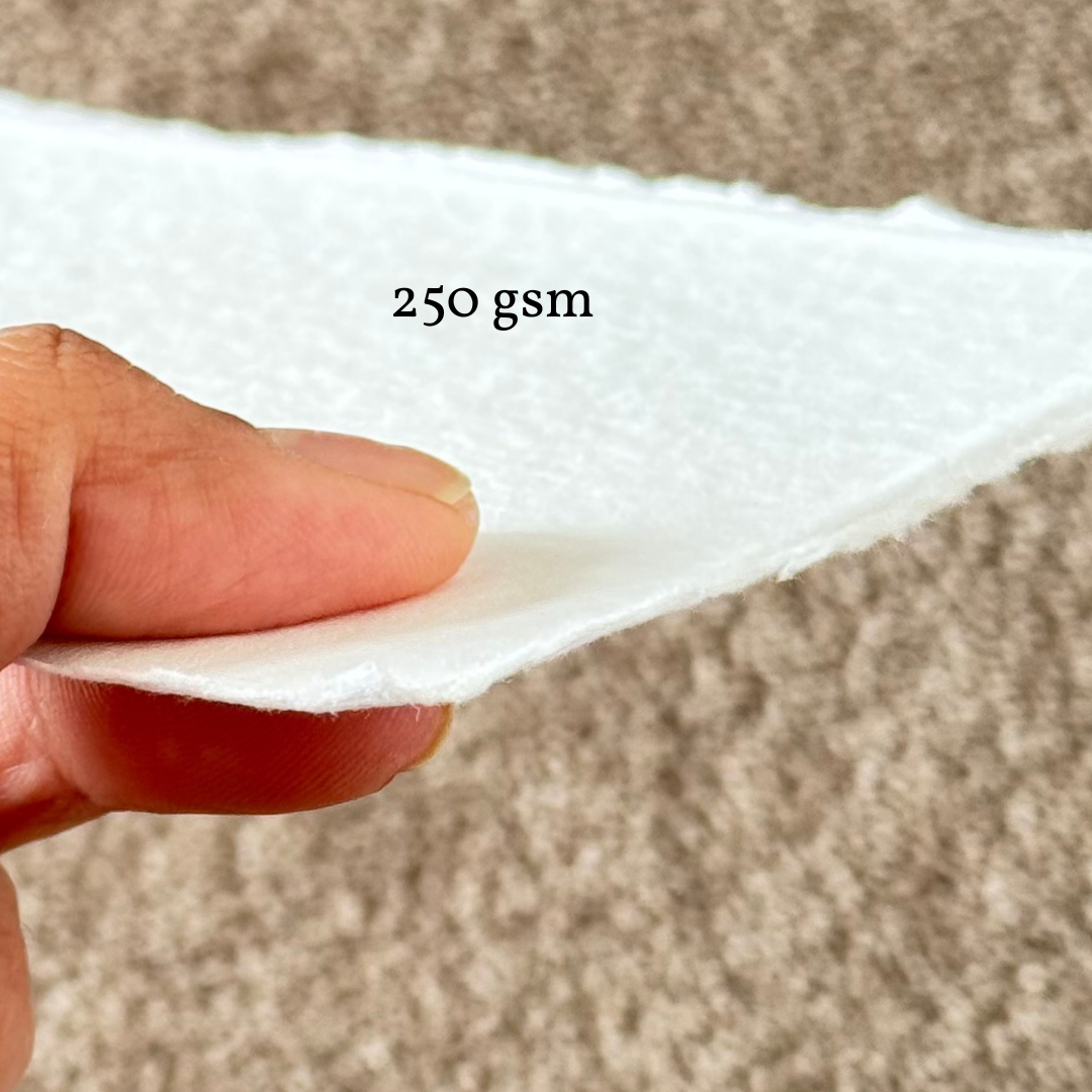 250 gsm calligraphy practice paper strip with deckled edge texture