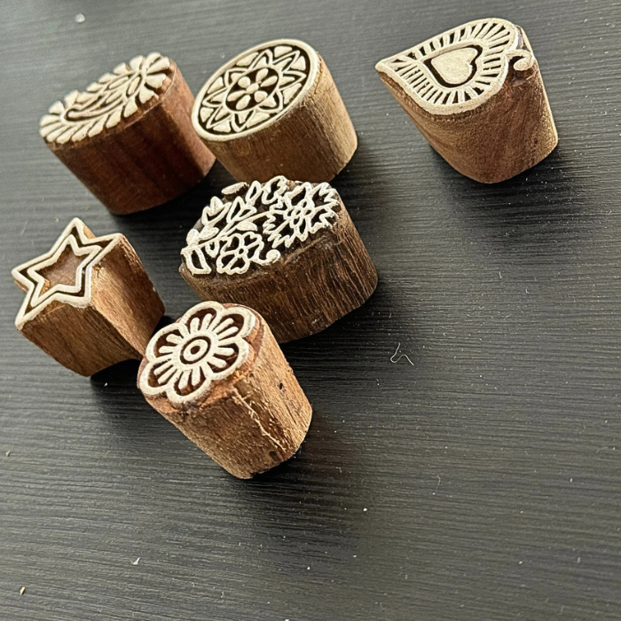 Handcrafted Wooden Stamps & Printing Blocks for DIY Crafts