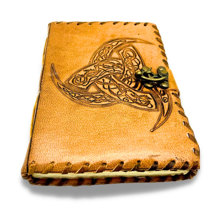 Eske Celtic bound leather journal on a white background