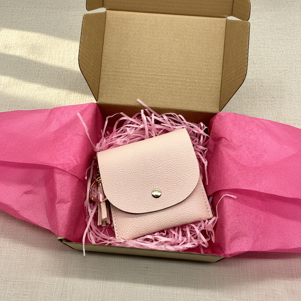 Cato Card Holder Wallet presented in gift box – handmade personalised leather wallet Australia, beautifully packaged and ready to give