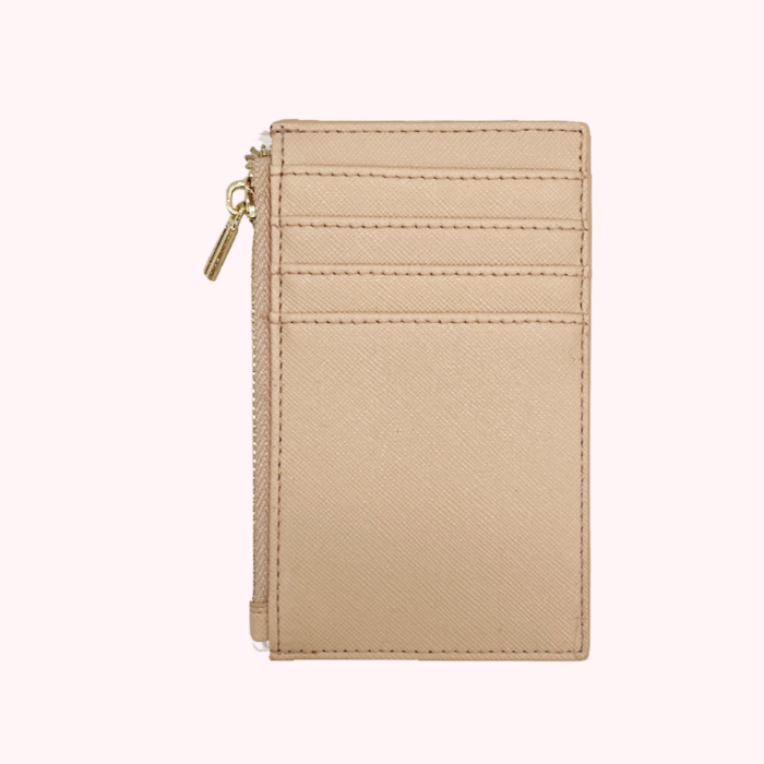 Nude colour  Leather card holder 