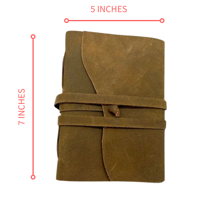 Measurements for Leather journal handmade