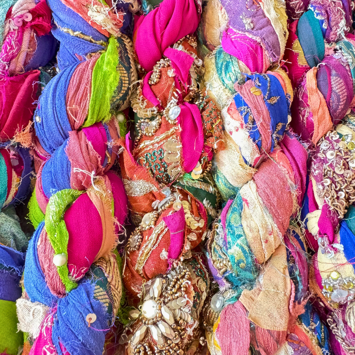 Lumi chiffon silk ribbon close up