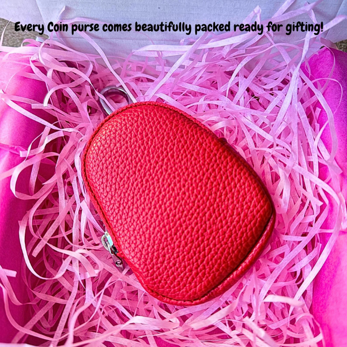 Mini leather coin purse comes beautifully packed ready for gifting.