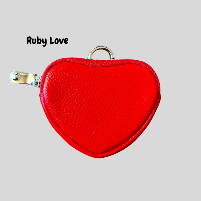 Coin purse keychain in Ruby Red