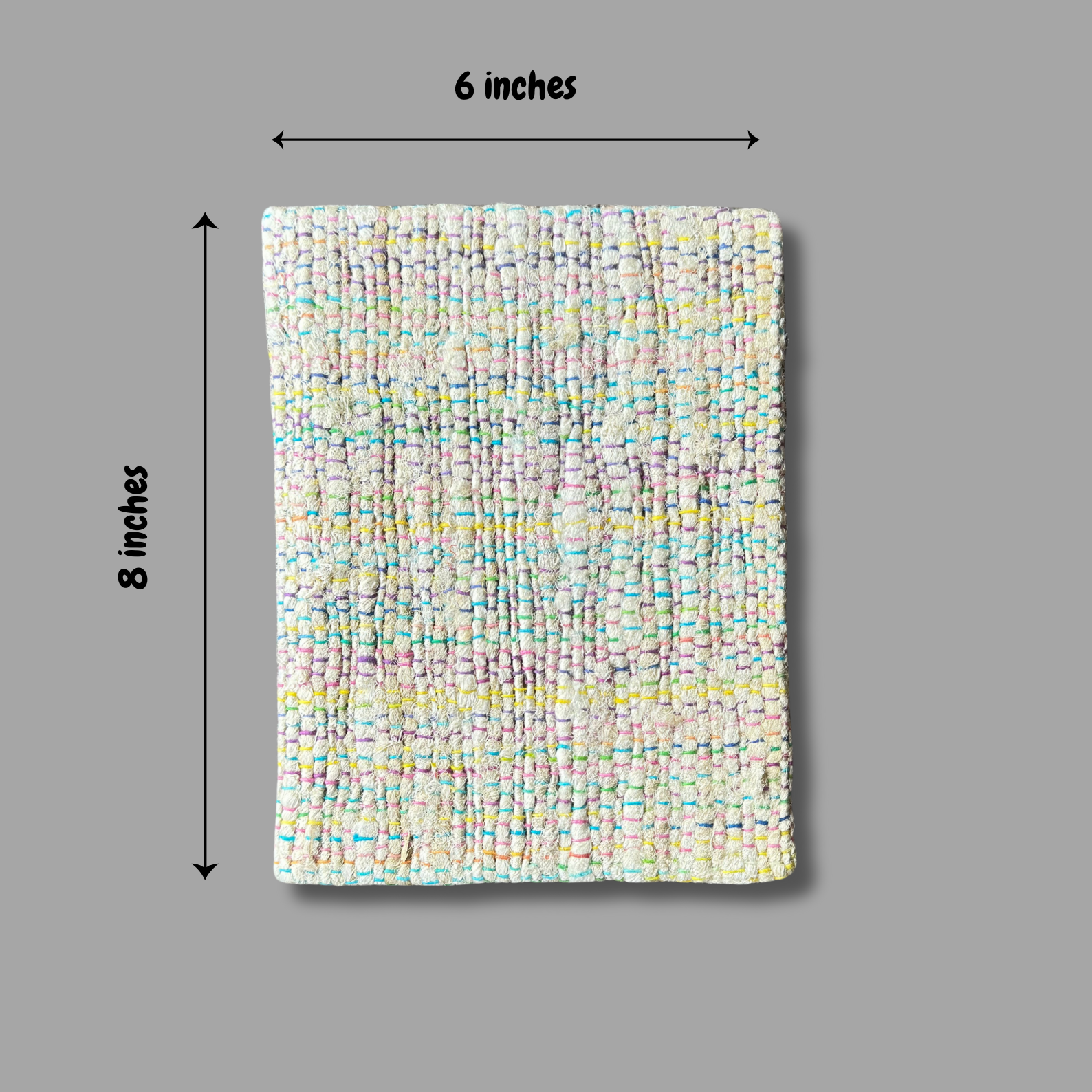 Measurement of notebook - 6x8 inches
