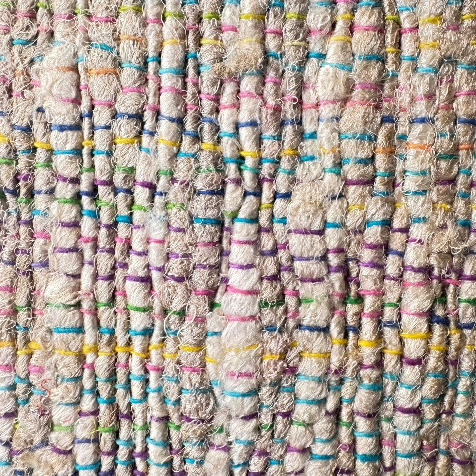 Close up of Silk and Viscose Notebook made from viscose and silk yarn