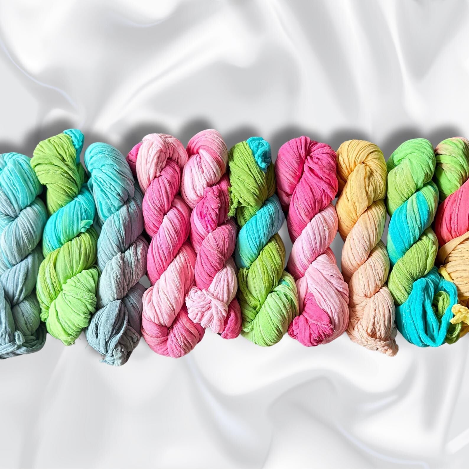 Silk chiffon ribbon in multiple colours