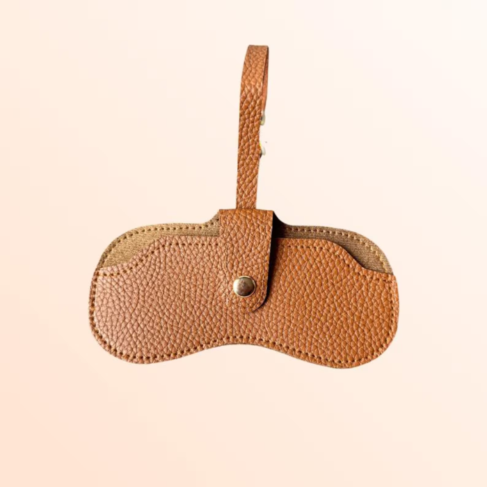 Showing brown sunglass holder