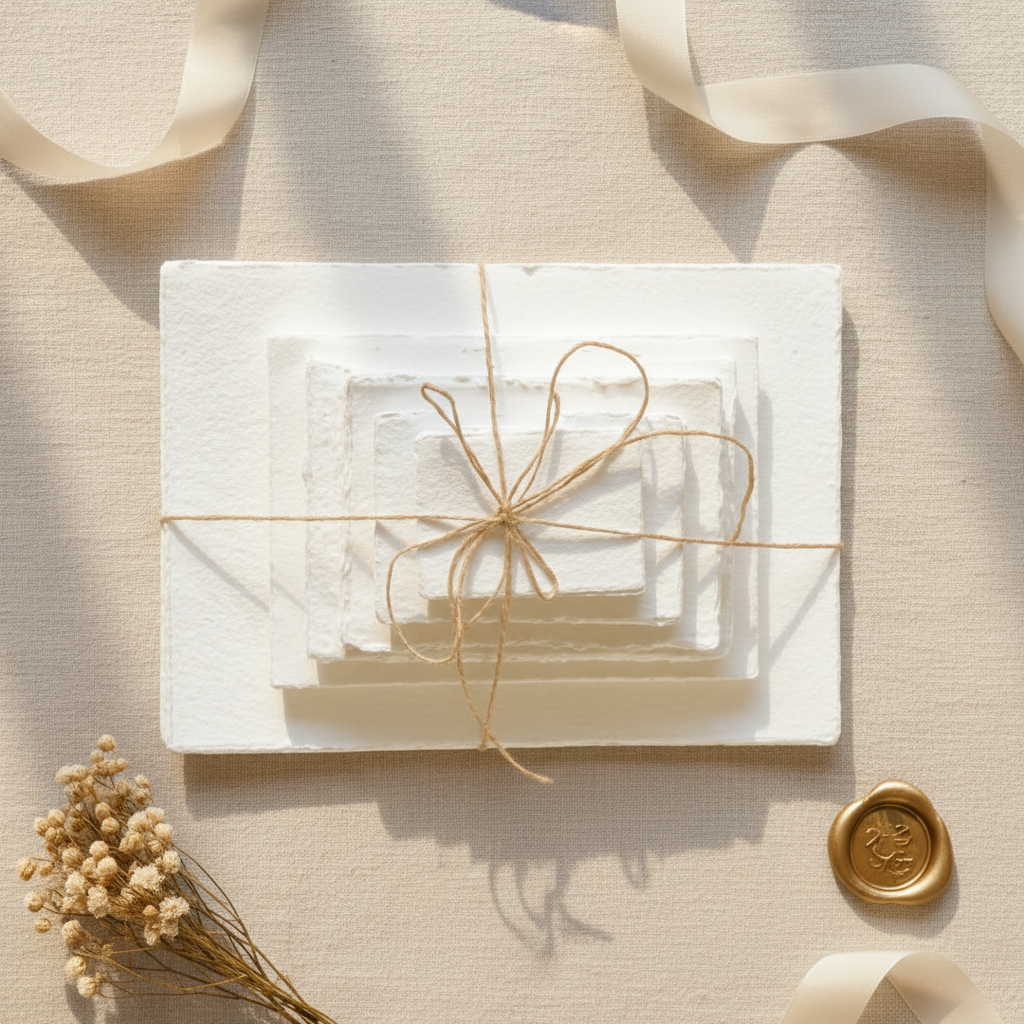 Handmade Cotton Paper - Close Up Square
