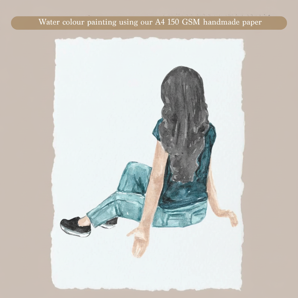 Watercolour Painting - Taupe Background