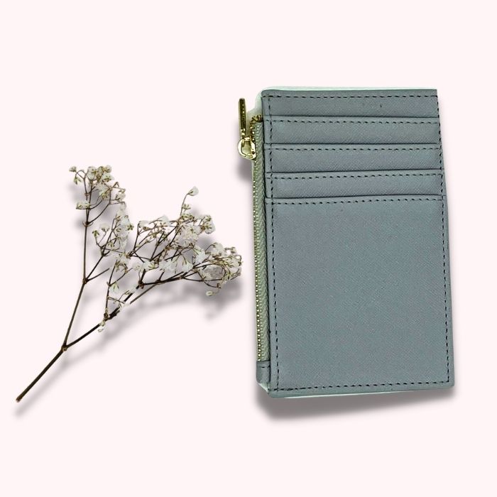 Grey Leather card wallet