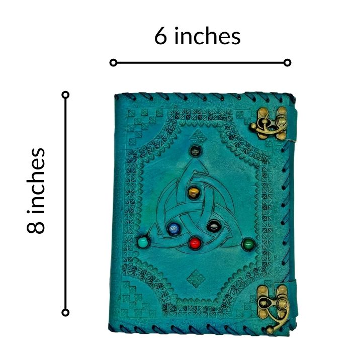 Measurement of Leo Vintage Leather Celtic Knot Journal