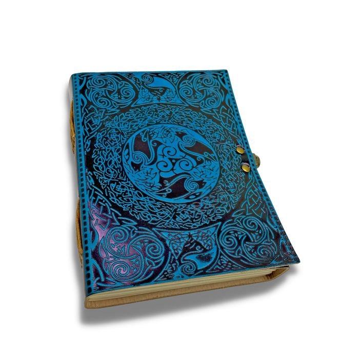 Ezra leather bound sketchbook on a white background