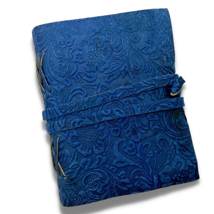 Harper bound leather journal on a white background